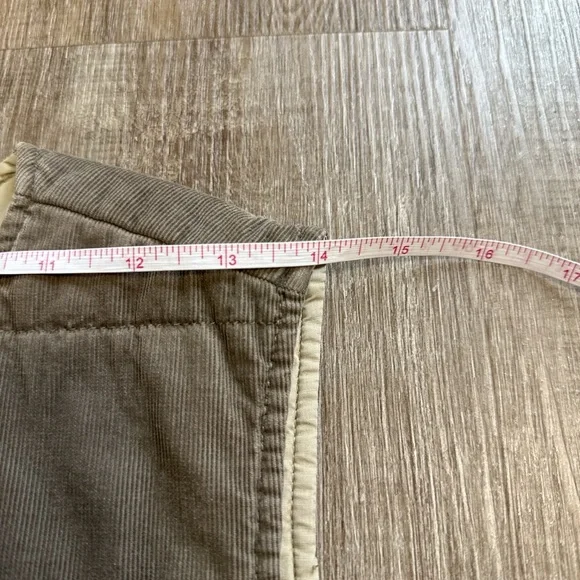 Vintage Eddie Bauer 100% Cotton Collins Bay Quilted Corduroy Taupe Vest Size XS - Picture 8 of 11